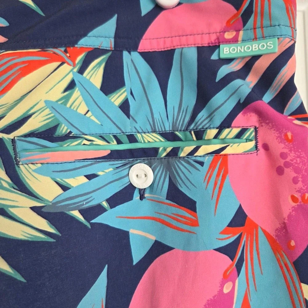 Bonobos Swim Trunks‎ Board Shorts Mesh Lined Floral Pineapple Print Size 33/ 7in